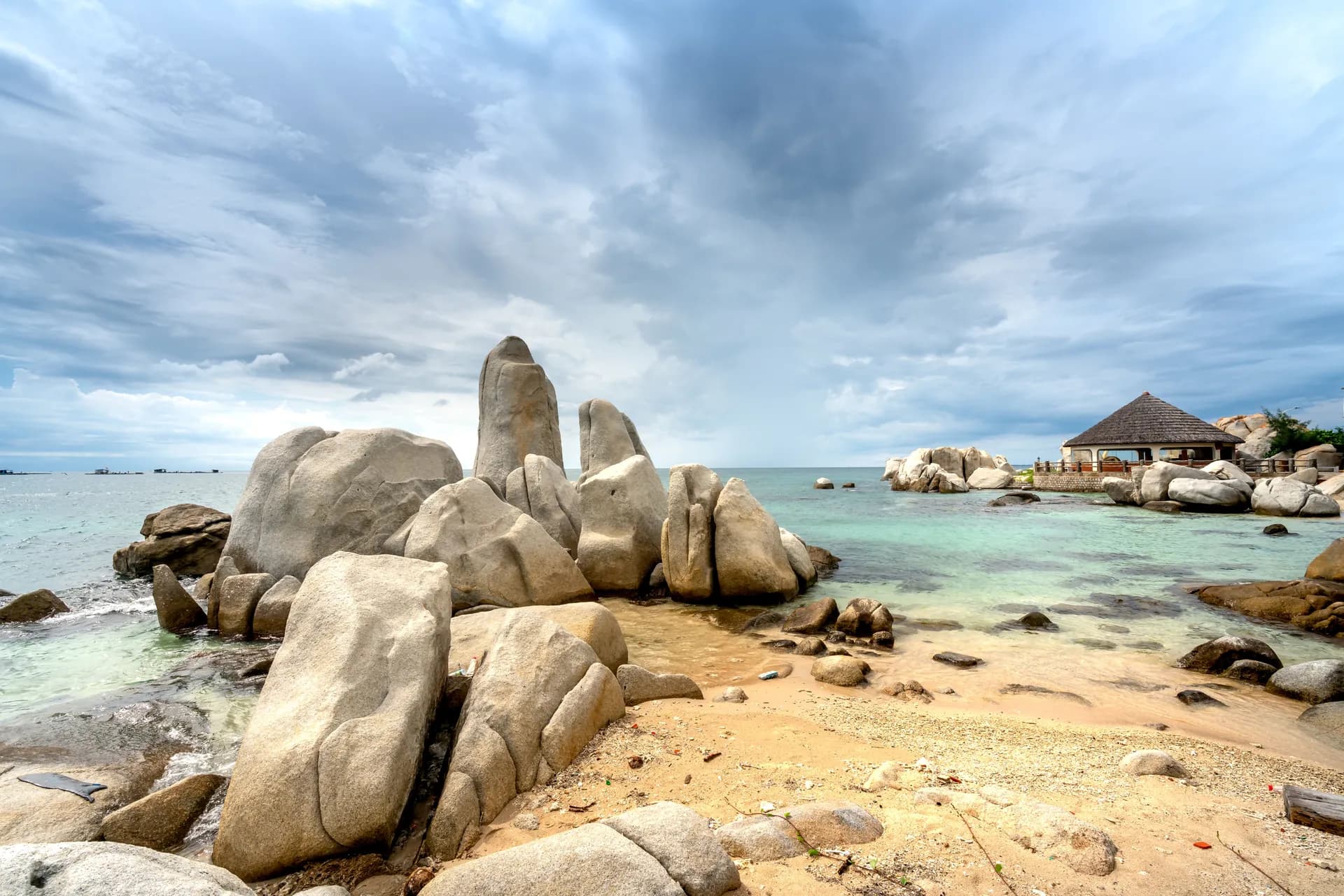 Luxury beachfront event venues and meeting spaces in Belitung overlooking turquoise waters